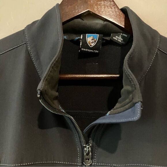 Kuhl Impakt Full Zip Water Repellent Fleece Lined Jacket Gray Navy Men's Large - Picture 6 of 14